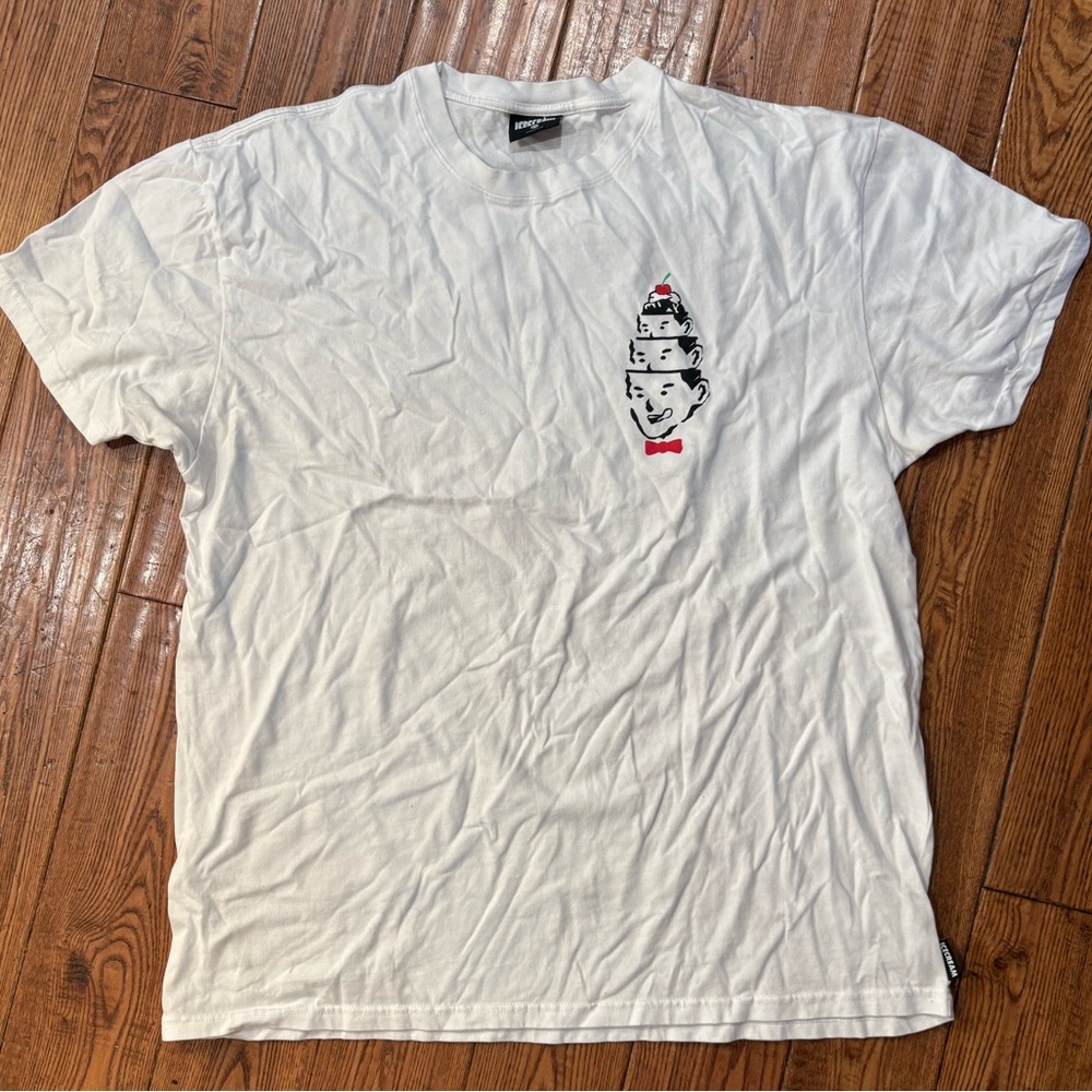Icecream White Tee with Graphic Design